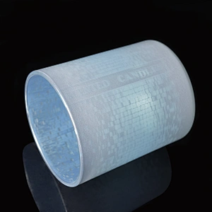 Custom matte electroplated cylinder glass candle holder 10oz