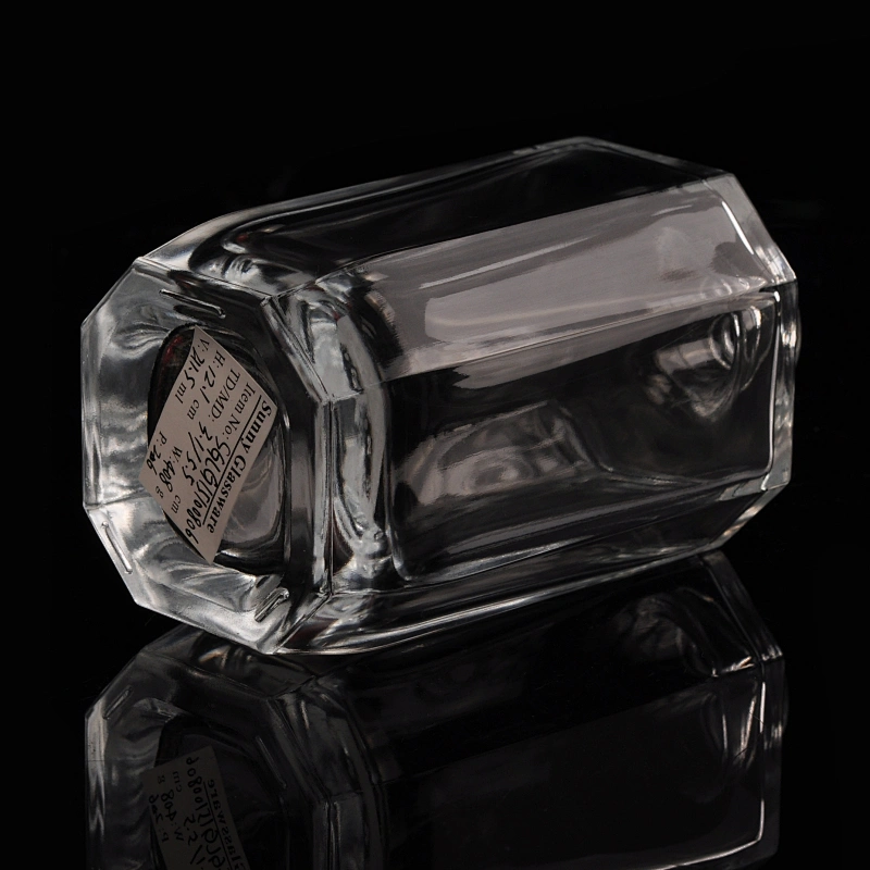 4oz transparent octagon high-white glass perfume bottles fragrance bottles