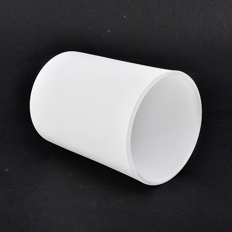 China 350ml Matte White Glass Candle Jar For Home Decoration