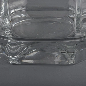 6oz 8oz custom clear hexagon tealight glass candle holder
