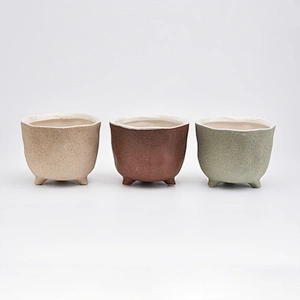 matte glazed color ceramic jar candles for wax candle