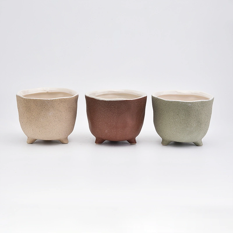 matte glazed color ceramic jar candles for wax candle