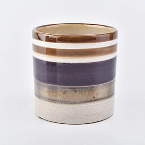 Christmas cylinder ceramic candle jars supplier