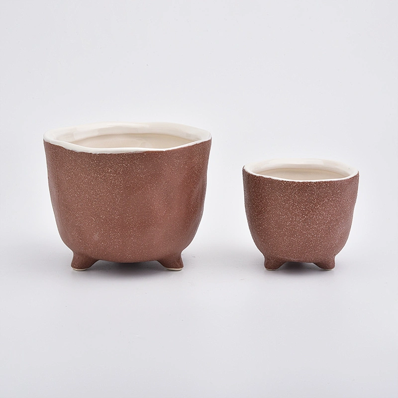 matte glazed color ceramic jar candles for wax candle