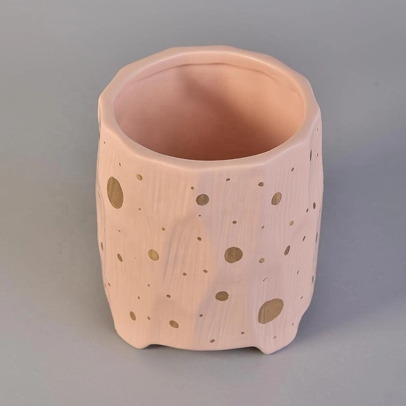 Wholesales Sunny pink custom candle stand ceramic holder
