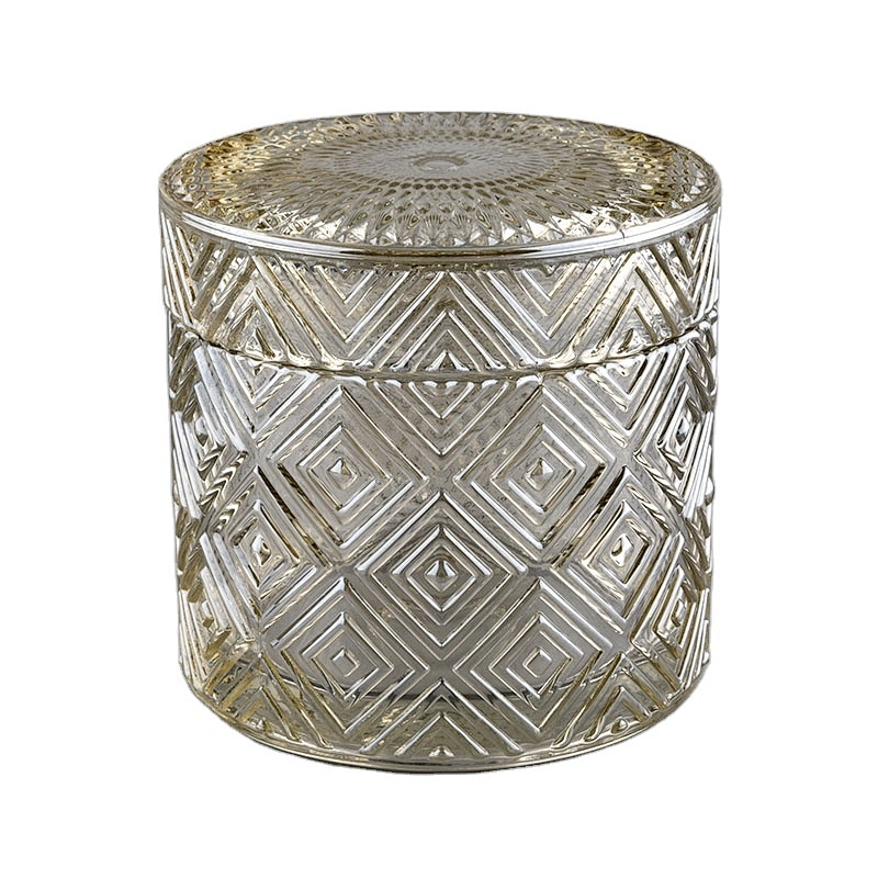 10oz 16oz Bulk custom empty candle glass jars and lid