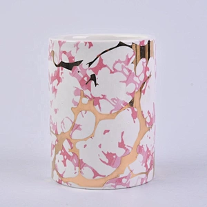 Wholesales decorative empty ceramic candle jar home decoration