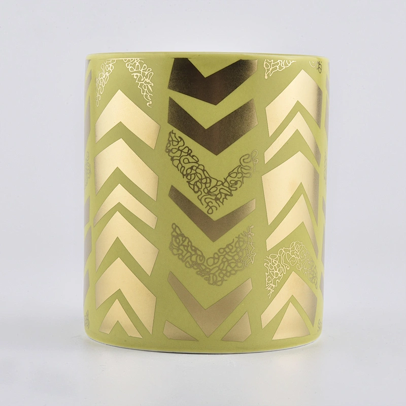 Customized home decoration warm gift ceramic candle jar