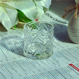 Sunny crystal decorative empty glass candle jar and lids