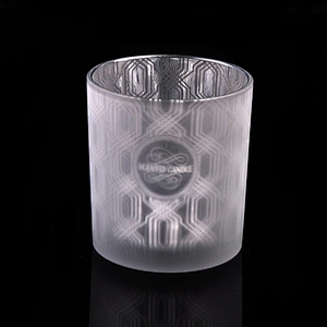 Wholesales custom electroplated white scented tealight glass candle holder