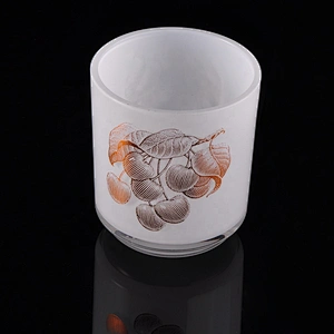 Sunny white crystal empty glass candle holder 10oz