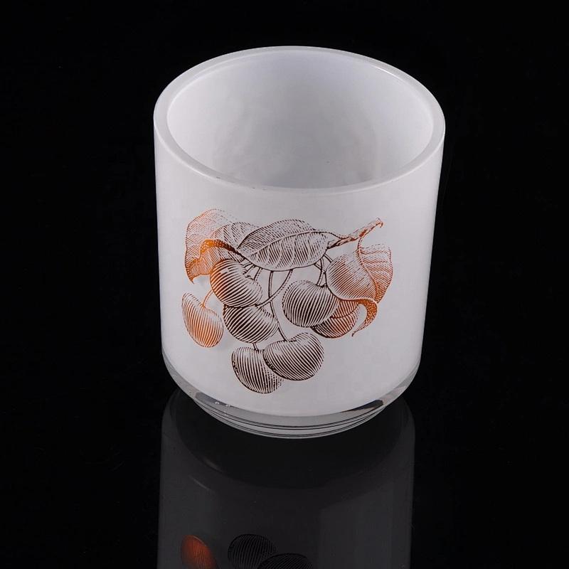 Sunny white crystal empty glass candle holder 10oz