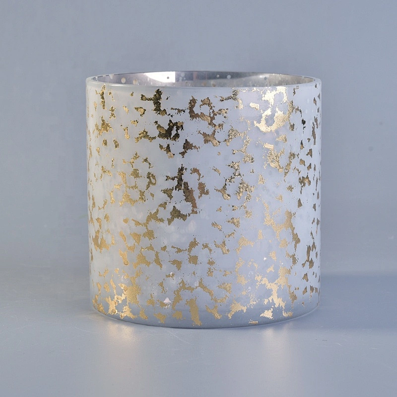 6oz Christmas mercury gold glass candle jar