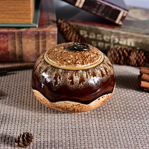 10oz 20oz Chinese decorative candle ceramic containers with lid