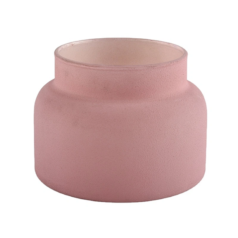 14oz China hot sales pink large empty candle jar ceramic