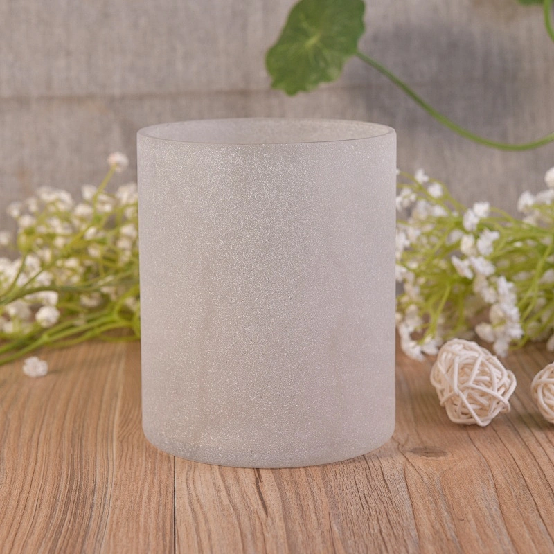 Handmade Frosted Glass Candle Jars