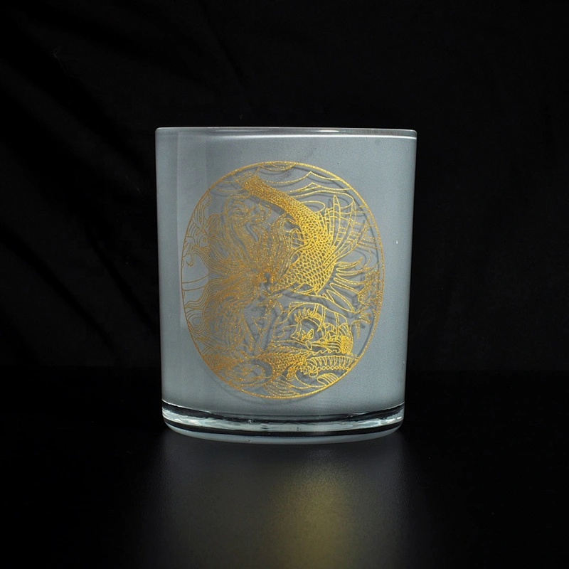 Christmas decorative white votive glass candle holder