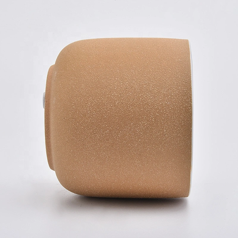 Wholesales empty frosted candle holder home decor