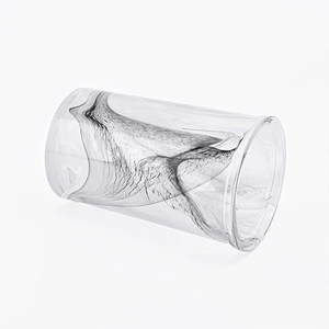 overlay glass bath accessories sets white and black glass tumbler for bathroom