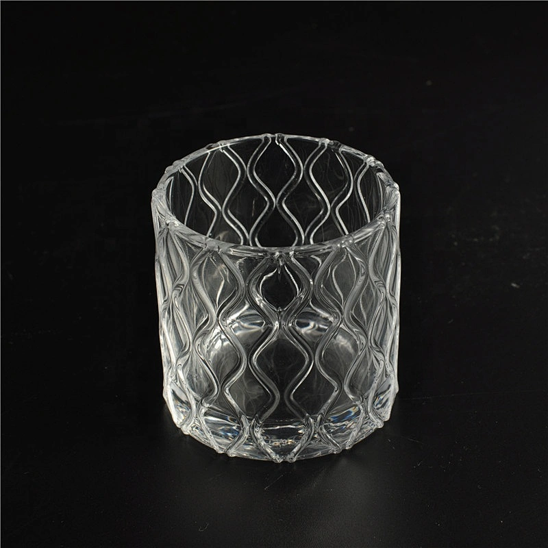 Wholesales crystal tealight candle glass jars with lid