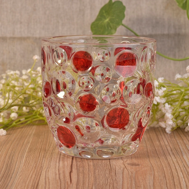 6oz 8oz 10oz Wholesales decorative bubble tealight glass candle jar