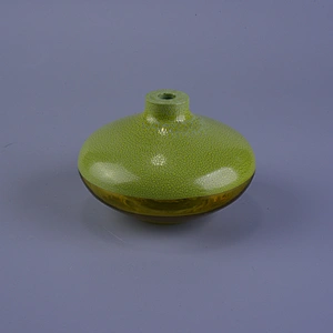 6oz green crackle finish glass perfume bottles fragrance bottles