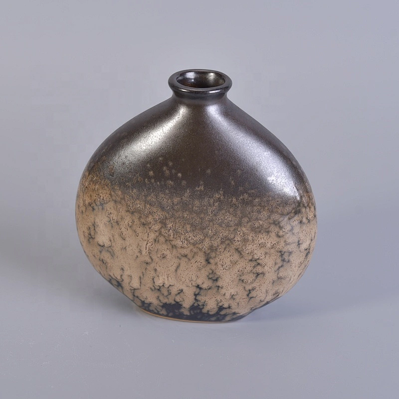 Round decorative home ceramic reed diffuser bottle empty