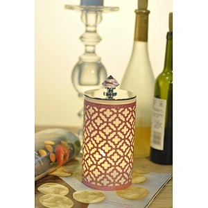 Luxury wax soy high tealight marble ceramic candle holder wtih gold lid