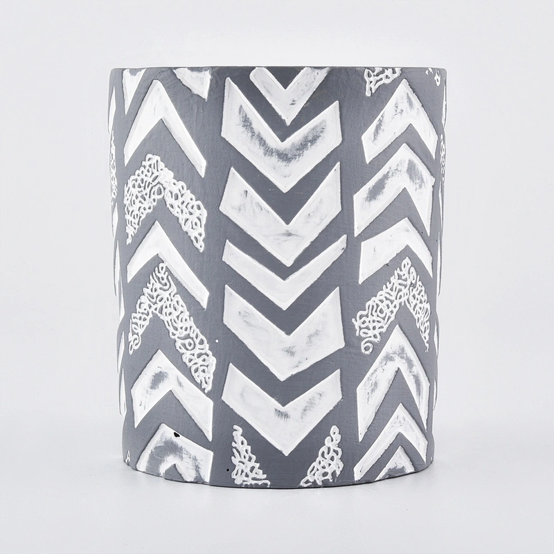 10oz Wholesales Luxury grey custom Ceramic Candle holder