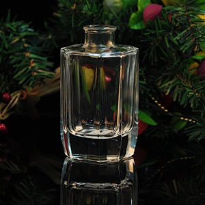 4oz transparent octagon high-white glass perfume bottles fragrance bottles