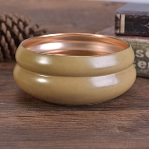 Sunny glassware custom electroplating ceramic candle container home decor
