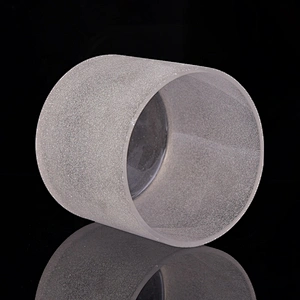 Wholesales matte white candle glass jar 10oz