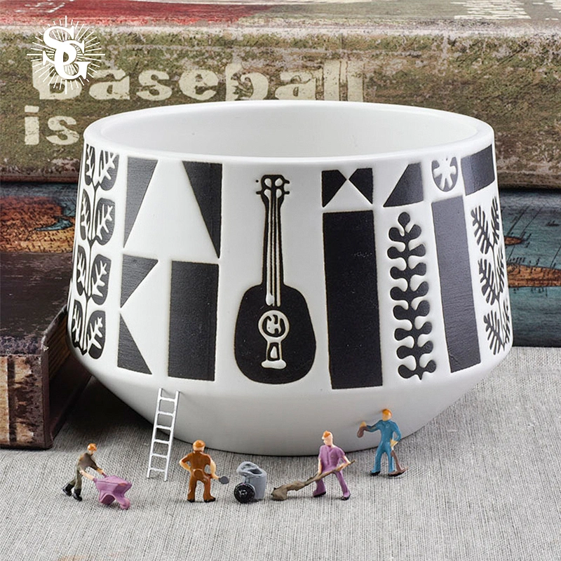 Sunny custom pattern 1000ml ceramic candle holders with cheap price