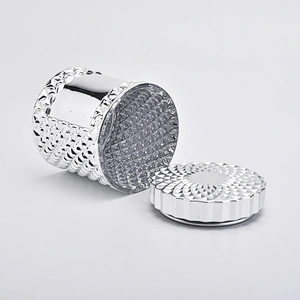 Luxury Silver Electroplating Candle Jar Glass For Wedding