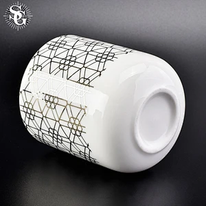 Sunny 400ml snow appearance pattern electroplating ceramic candle holders