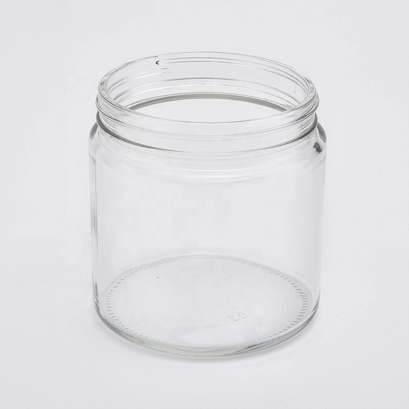 14oz hot selling transparent glass candle jars for home decorations candle containers