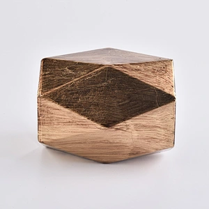 Custom Gold Hexagon Glass Candle Holders
