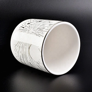 400ml White Ceramic Candle Holders For Home Decor