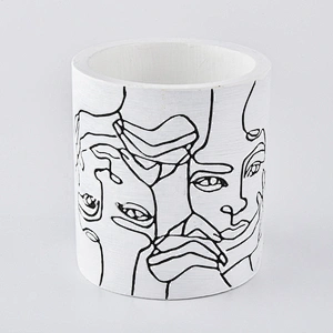 10oz Sunny white votive ceramic candle holder