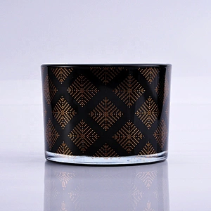 10oz 20oz Wholesales Custom black glass candle container