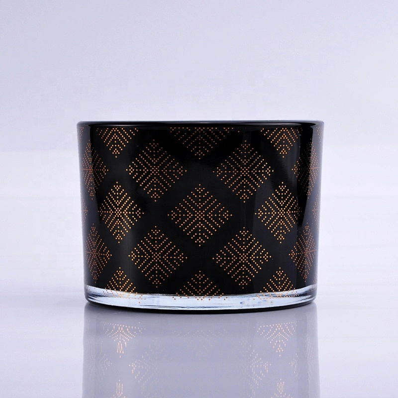 10oz 20oz Wholesales Custom black glass candle container