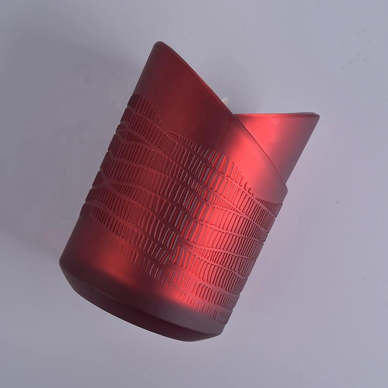 Wholesales heart luxury glass candle jar hand made