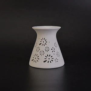 Unique flower tealight ceramic candle lantern