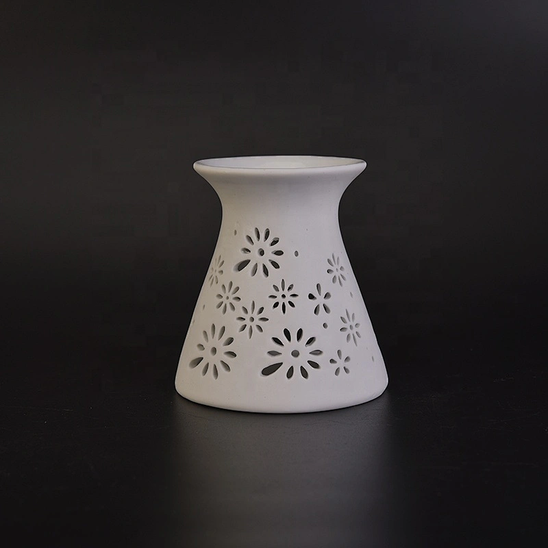 Unique flower tealight ceramic candle lantern