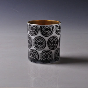 10oz Wholesales customized electroplated glass candle jar