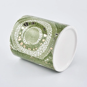 Wholesales custom decorative ceramic candle holder jar home decor
