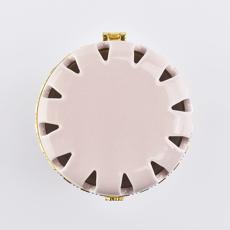 Pink ceramic candle holders for home decor scented candle jar