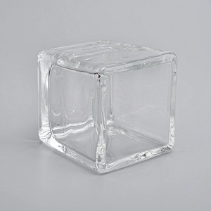 70ml 120ml 280ml Square Shaped Glass Candle Holder Wholesale