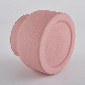 14oz China hot sales pink large empty candle jar ceramic