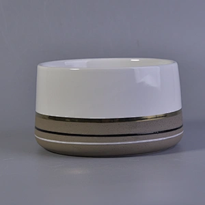 Sunny design White customized Ceramic Candle containers 10oz 20oz
